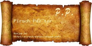 Pirsch Péter névjegykártya